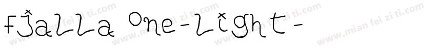 Fjalla One-light字体转换
